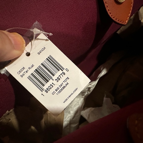 Coach Day Tan Rust Signature Canvas Day Tote “ No Pouch” - Picture 8 of 13